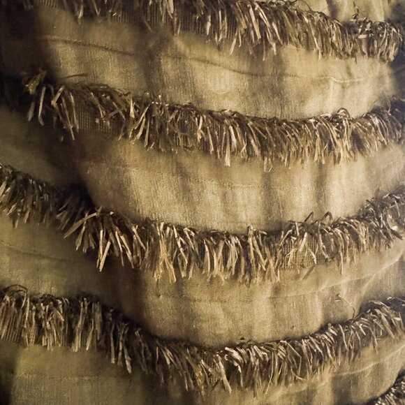 Banana Republic Raffia Detail Safari Green Midi Dress 6 - Picture 5 of 8